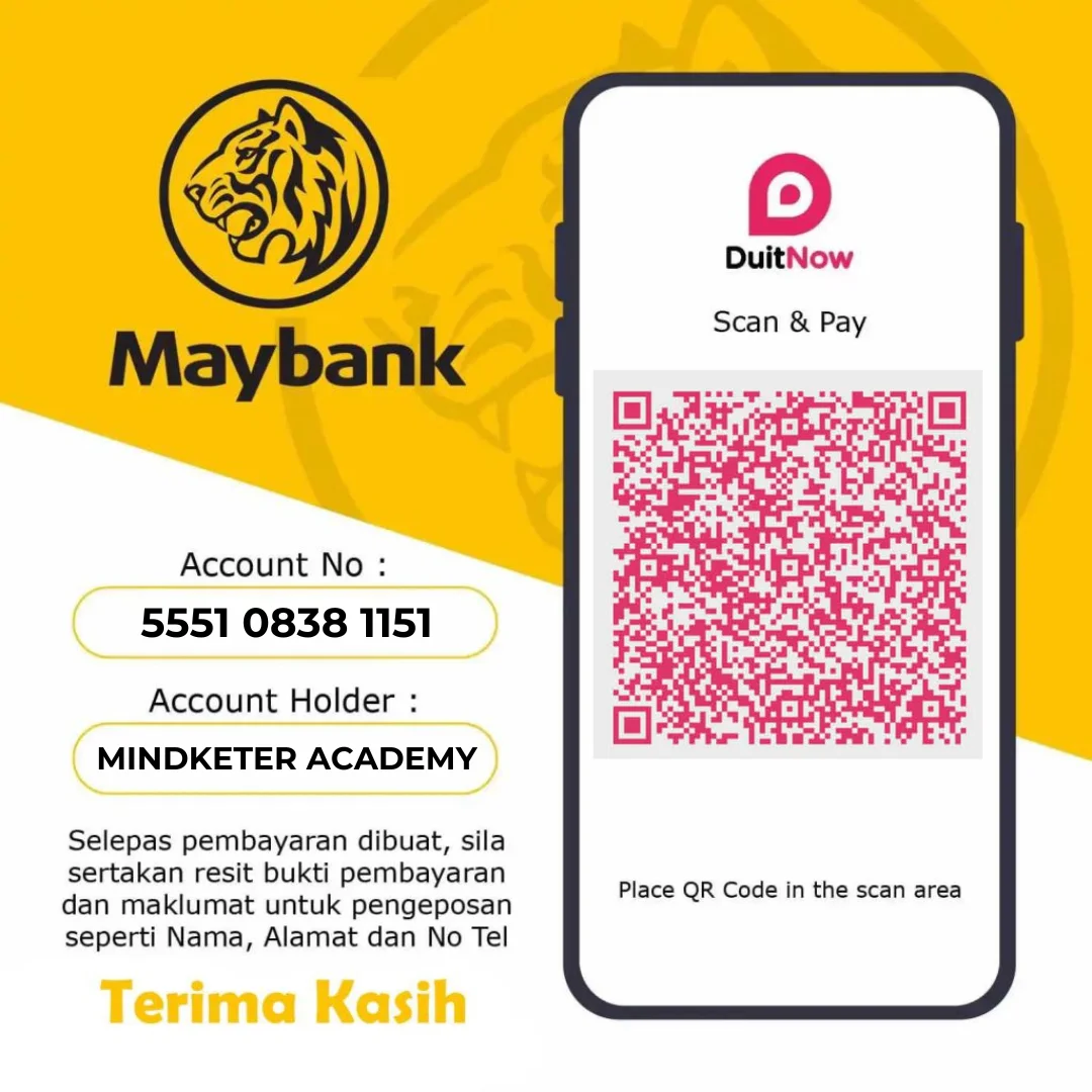 Detail Akaun Maybank & QR Code untuk Pembayaran