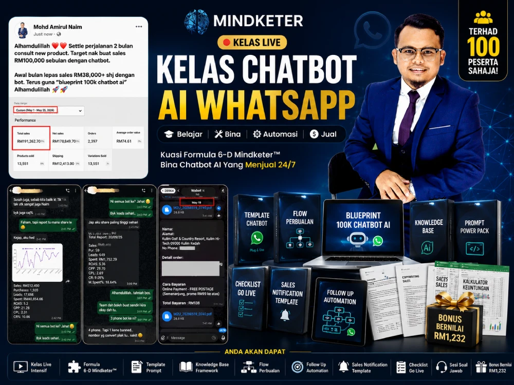 Kelas Chatbot AI WhatsApp Mindketer Academy
