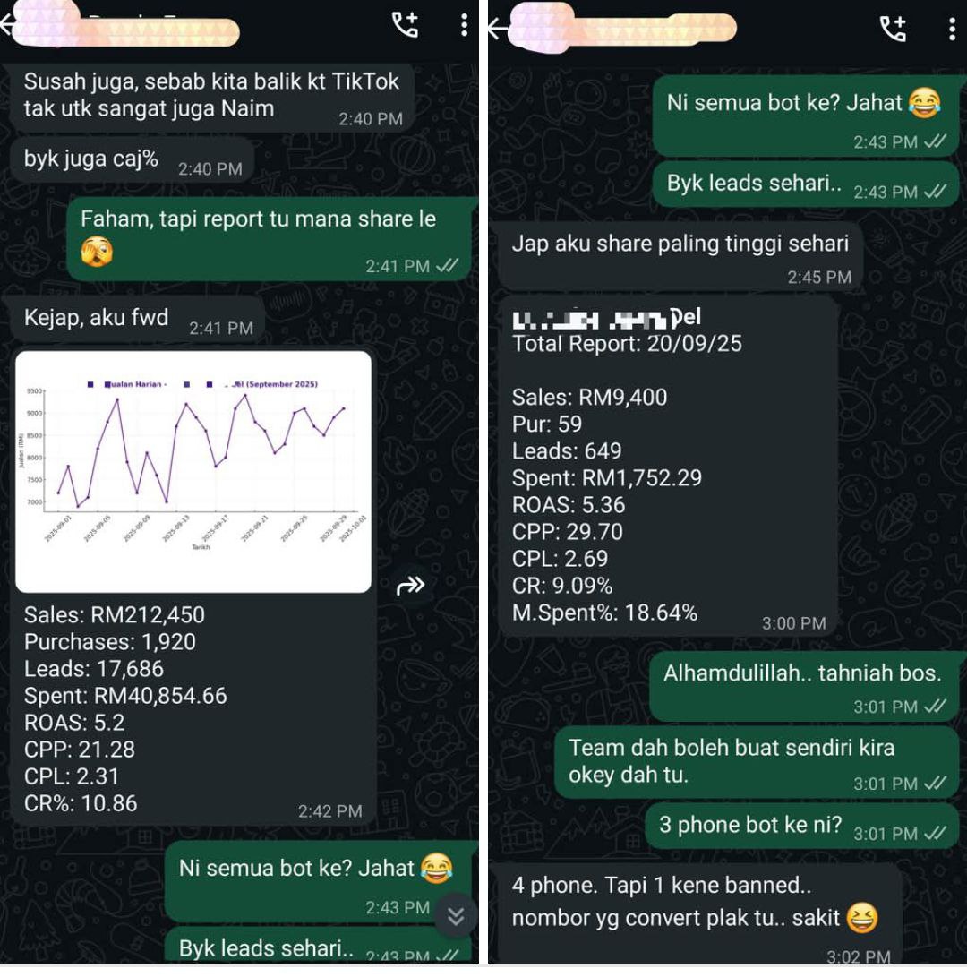 Client buat jualan RM9,400 sehari dengan Chatbot AI